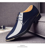 2019 Newly Men's Quality Patent Leather Shoes White Wedding Shoes Size 38-48 Black Leather Soft Man Dress Shoes