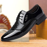 Fashion Business Men Dress Shoes 2019 New Classic Leather Men's Suits Shoes Pointed leisure Slip On Dress Shoes Men Oxfords