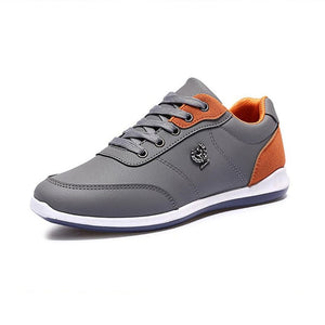 Men's Casual Shoes Sneakers For Men Flats Trainers Walking Shoes Zapatillas British Style Shoe Lace Up PU Leather Men Shoes