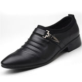 Classic Business Men's Dress Shoes Fashion Elegant Formal Wedding Shoes Men Slip On Office Oxford Shoes For Men Black 2019 new