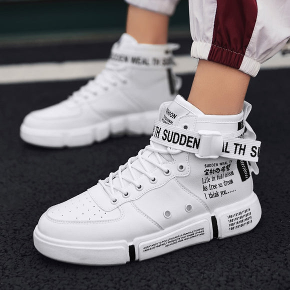 Trend Hot Sale Men's Fashion Casual Shoes High Top Sneaker 2019 Spring New Men Shoes High Quality Non-slip Walking Shoe Zapatill