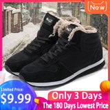 Men's Snow Boots Winter Shoes Fashion Snow Boots Shoes Plus Size Winter Sneakers Ankle Women Winter Boots Black Blue Footwear