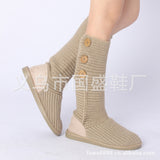 Keep Warm Wool Boots Flat Bottom High Women's Shoes