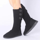 Keep Warm Wool Boots Flat Bottom High Women's Shoes