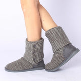 Keep Warm Wool Boots Flat Bottom High Women's Shoes