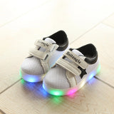 JUSTSL 2017 summer new children's LED fashion sneakers boys girls leisure sports shoes kids's running net shoes