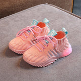 Girls'Shoes 2019 New Kids' LED Light Sports Shoes Boys Mesh sneakers Toddler Breathable Casual Shoes Kids Sneakers size 21-30