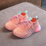 Girls'Shoes 2019 New Kids' LED Light Sports Shoes Boys Mesh sneakers Toddler Breathable Casual Shoes Kids Sneakers size 21-30