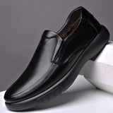 2019 Men's Genuine Leather Shoes 38-47 Head Leather Soft Anti-slip Rubber Loafers Shoes Man Casual Real Leather Shoes