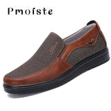 Men's Casual shoes Slip on Loafers Plus size 38-50 Trainers Adult Patchwork None-Woven Breathable Boat shoes leather male shoe