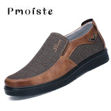 Men's Casual shoes Slip on Loafers Plus size 38-50 Trainers Adult Patchwork None-Woven Breathable Boat shoes leather male shoe