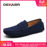 DEKABR Size 49 Men Casual Shoes Fashion Men Shoes Genuine Leather Men Loafers Moccasins Slip On Men's Flats Male Driving Shoes