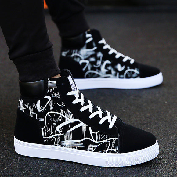 Shoes New Men Casual Shoes High Top Sneakers Men Vulcanized Shoes Platform Sneakers Quality Men's Sneakers Masculinas2019