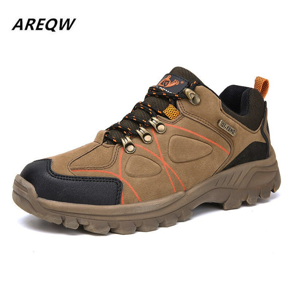 Men's Waterproof Shoes Travel Shoes Autumn Outdoor Non-slip Wear Sneakers Men Lace Up Trekking Climbing Sports Shoes Male