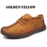 New Men's Handmade Leather Shoes Men's Breathable Casual Shoes