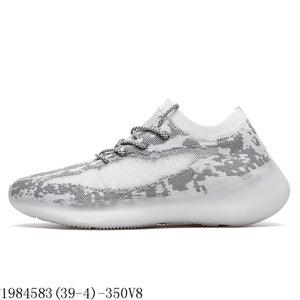 New Men's Casual Shoes Kanye West Designer Men Breathable Flyknit Mesh Antiskidding Gym Running Elastic Sneakers Boost 350