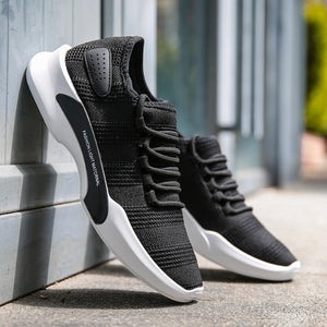 Summer Causal Shoes for Man Breathable Mesh Tenis Shoes Male Black White Outdoor Walking Sneakers Men Footwear 2018