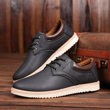 New Leather Shoes Men's Flats Oxfords Shoes Fashion Design Men Causal Shoes Lace-Up Leather Shoes For Men Sneaker Oxford