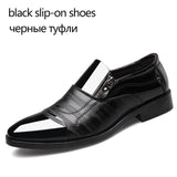 REETENE Fashion Business Dress Men Shoes 2019 New Classic Leather Men'S Suits Shoes Fashion Slip On Dress Shoes Men Oxfords