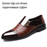 REETENE Fashion Business Dress Men Shoes 2019 New Classic Leather Men'S Suits Shoes Fashion Slip On Dress Shoes Men Oxfords