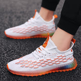 Casual Fashion 4D print Men's dad Sneakers Flying Weaving Mesh Breathable Men Shoes Outdoor tenis Footwear Zapatillas Hombre