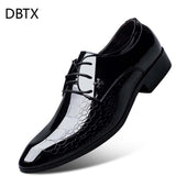 Men's Dress Shoe Snakeskin Grain Leather Men Wedding Oxford Shoes Lace-Up Office Suit Men's Casual Shoes Luxury Italian 320